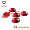 Oval 5 # corindo vermelho pedra nua liso liso liso rubi sintético liso liso 5º corindo vermelho