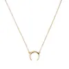 Collar Transfronterizo Nuevo Creativo Arco Luna Creciente Aleación Europea y Americana Cadena Larga para Clavícula de Mujer