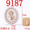 Broche de alfinete diy que preserva a cor liga acessórios diy cabeça de beleza de pérola perfumada vintage placa de flor fivela de diamante acessórios de joalheria