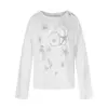 Camiseta Manga Longa Ombro Só Estampa Estrela Estilo Coreano para Mulheres Chegada Nova Verão 2026 Levemente Transparente Proteção Solar Saída de Praia Top Estilo Preguiçoso