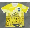 Camiseta Deportiva Casual de Manga Corta con Estampado 3D de Fútbol de Brasil para Hombre Europeo y Americano Venta Caliente al por Mayor