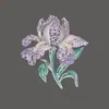 Broche de Flor Cheio de Diamantes Resistente de Luxo Leve Moda Nicho Doce Alto Padrão Temperamento Broche de Pino para Terno Casaco