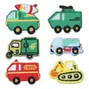 Patches bordados de carro de desenho animado, patches fofos de cabeça de boneca, patches termocolantes para decorar roupas e mochilas infantis