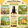 KineShineX Spray Atractante de Abejas Lindo Dibujo Animado Colmena de Jardín Atractante de Abejas Fórmula Natural Ayuda con la Polinización