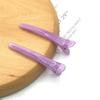Pinza de pico de pato de plástico transfronteriza color caramelo horquilla para el cabello diy color jalea pinza de palabra flequillo cocodrilo venta al por mayor