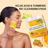 Exportação Transfronteiriça Almofadas de Limpeza de Cúrcuma Almofadas de Limpeza de Cúrcuma Esfoliante Limpeza Facial