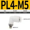 Conector Neumático Conector Rosca Macho Codo PL4-M5 6-01 8-02 10-03 12-04 16