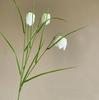 Nueva flor de simulación 3 horquillas fritillaria planta pequeña fresca rejilla fritillaria arreglo de flores de mesa de sala de estar adornos de ramo falso