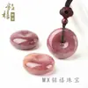Pendente de paz de jade de seda dourada natural, violeta, requintado, luxo leve, moderno, estilo chinês, atacado do fabricante, transmissão ao vivo, item quente da primavera
