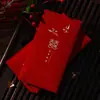 Sobres Rojos de Gamuza de Alta Gama Específicos para Bodas con el Carácter de Felicidad, Sobres Rojos para Regalo de Boda de Mil Yuanes 2026 Venta al por Mayor