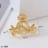 Pinza para el Cabello de Aleación con Forma de Estrella de Lujo Ligero Transfronteriza, Pinza de Tiburón de Serie Marina de Nicho, Pinza de Garra de Conservación de Color de Alta Gama para la Parte Posterior de la Cabeza