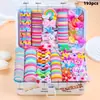[Venta Caliente Transfronteriza] Gomas de Pelo Pequeñas de Colores 202 Piezas de Niña Color Caramelo Sin Costuras Pasadores para el Cabello