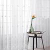 Pantalla de ventana de estilo europeo, gasa blanca, cortina de gasa transparente, cortina divisoria para ventana salediza, venta directa de fábrica, producto terminado de tela al por mayor