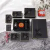 Atacado de caixas de presente prontas para envio com tampas e bases, caixas de presente pretas de alta qualidade com acabamento dourado, caixas de presente vazias, conjuntos de presentes e caixas de presente personalizadas