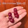 Arena Púrpura Dorada de Alto Contenido Rama Dorada Hoja de Jade Verde Frijol Verde Colgante Ruyi Colgante de Cinabrio para Hombres y Mujeres