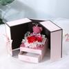 Flores Preservadas, Rosas, Rosas, Osos, Adornos de Doble Puerta, Caja de Regalo de San Valentín para Novia, Mejor Amiga, Caja de Regalo para Boda