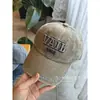 Gorra de Béisbol Bordada con Letras Lavadas Estilo Americano para Hombres y Mujeres, Gorra de Invierno con Visera Curva, Sombrero Versátil Casual para Estudiantes y Parejas