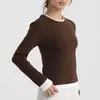 Directo de Fábrica Gama Alta Ropa Deportiva Otoño e Invierno Yoga Tencel Lyocell Bloques de Color Falso Dos Piezas Capa Base para Viajar