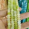 Cuentas de Ábaco Teñidas al Agua de 8x5 mm, Cuentas de Vidrio que No se Desvanecen, Cuentas Sueltas de Vidrio, Materiales para Joyería de Pulseras, Venta al por Mayor para Manualidades con Cuentas