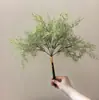 Planta Artificial de Romero Hierba Aérea de 6 Ramas con Accesorios de Flor, Hojas de Plástico, Flores Artificiales, Suministro Transfronterizo