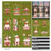 Gnomo Navideño Pegatinas Electrostáticas para Vidrio Decoraciones Muñeco de Nieve Escena Festiva Arreglo Pegatinas de Atmósfera para Ventanas de Centros Comerciales