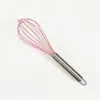 Batedor de Ovos de Silicone Manual Aço Inoxidável Batedor de Creme Mixer Portátil Colorido Mini Ferramenta Doméstica para Panificação