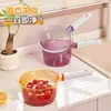 Pala de agua grande engrosada con mango largo para regar verduras, pala de cocina irrompible, cucharón de agua de plástico redondo de gran capacidad para el hogar