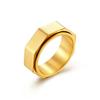 Anillo Octogonal Giratorio de Acero de Titanio con Tuerca Personalizada Ins Niche para Aliviar la Ansiedad y Descomprimir Pulsera de Seis Lados Estilo Neutro