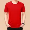Camiseta Masculina de Cor Sólida com Transferência de Calor de Manga Curta em Modal Camiseta Publicitária Camiseta Lisa Camiseta para Sublimação Fabricantes de Camisetas Atacado