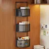 Estante de archivo para oficina, de pared sin taladro, multicapa, con compartimentos para organizar libros y bocadillos