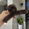 Coreano Jóias Internet Celebridade Headwear Mao Mao Acessórios para o cabelo Back Head Hair Shark Clip Cross Oversized Plush Hair Clip