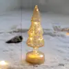 Árbol de Navidad de Cristal de Escritorio Luminoso Adornos Ins Decoración Atmósfera Festiva Fiesta Ventana Regalos de Navidad