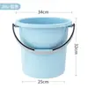 Cubo de almacenamiento de agua para el hogar, cubo grande de plástico engrosado, cubo redondo grande portátil para dormitorio de estudiantes con cubo de ropa resistente a caídas, lavabo