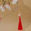 Nuevo Pasador de Pelo con Borla de Dragón y Fénix Estilo Chino Pasador de Pelo Largo de Manga Larga Dinastía Han Falda con Cara de Caballo Accesorios del Traje Xiuhe