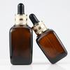 Frasco de óleo de essência marrom 10ml-100ml frasco de vidro conta-gotas frasco quadrado marrom frasco quadrado de essência de perfume