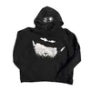 Outono e inverno 2025 novo moletom casual confortável com estampa de padrão engraçado gótico harajuku hip hop solto