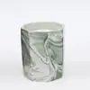 Venta al por mayor del fabricante Comercio electrónico transfronterizo Unisex Octagonal Cerámica con patrón de mármol Planta Vela de aromaterapia Sin humo Fragancia