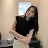 Ropa Zhengqite/ Camiseta de Punto de Manga Corta Inspirada en Diseñador para Mujer, Nuevo Estilo de Verano, Versátil, Elegante, Top de Tencel Ajustado