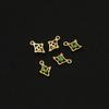 Cobre banhado a ouro verde zircão quadrado pingente DIY jóias brincos brincos pequenos acessórios pingente
