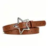 Cinturón de Estrellas para Niños Moda Femenina Cinturón sin Agujeros para Cintura de Niñas Decoración Dulce para Vestidos Jeans Cinturón para Cintura de Mujer