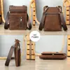 Marant Bolsa Cruzada de Hombro para Hombre Transfronteriza Cuero Genuino Cinturón de Uso Retro para Hombre Bolso de Cintura para Teléfono Móvil de Cuero Crazy Horse Bolsa Cruzada