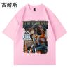 Camiseta de manga corta con estampado de comercio exterior de Independent Station para hombre, marca de moda de verano, Ins Street Duffy, bonita camiseta holgada para estudiantes, de media manga y combinable con todo.