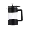 Prensa francesa de vidrio espesado resistente al calor con filtro de acero inoxidable, un infusor de té para el hogar y una cafetera de vertido manual equipada con filtro