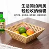 Sala de estar Cesta de Bambú Hueco para Frutas y Verduras Hogareña Bandeja de Almacenamiento de Frutas Plato para Frutas y Snacks Cesta de Pan Venta al por Mayor