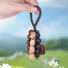 Sinos Pendentes de Casca de Fruta Natural, Sinos de Vento Artesanais, Enfeites Naturais Estilo Floresta para Carro, Pingentes para Bolsas Frescos, Decorações Artísticas Atacado
