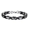 Pulsera Cadena de 7 Emperadores Oro Negro Acero Inoxidable Mejorada Cadena de Acero de Titanio Cadena Geometría Hip-Hop Transfronterizo