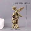 Enfeite de anjo sentado em latão maciço mais vendido internacionalmente, decoração artesanal para animais de estimação de chá, enfeite de decoração para mesa de casa, item de bronze