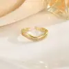 Anillo Popular Exquisito de Piedra Preciosa Ultra Brillante Nicho Lujo Ligero Personalizado para Mujer Abierto Ajustable Anillo de Gama Alta Venta al por Mayor