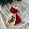 Cachecol de Boneca Tridimensional Temático de Natal Tricotado para Crianças, Quente e Grosso, Aquecedor de Pescoço Fofo para Meninos e Meninas, Bebê de Outono e Inverno