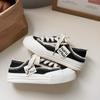 Baikuang Two-Wear All-Match Tênis Feminino Estudante Coreano-Estilo Chique Raw Edge Simples Sapatos de Camada Única All-Match Nicho Sapatos Casuais Originais